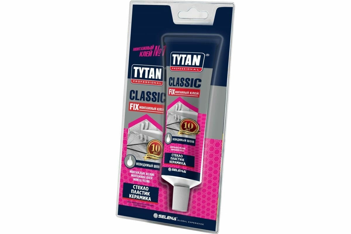 Монтажный клей Tytan Professional Classic Fix (стекла пластик керамика) 100мл