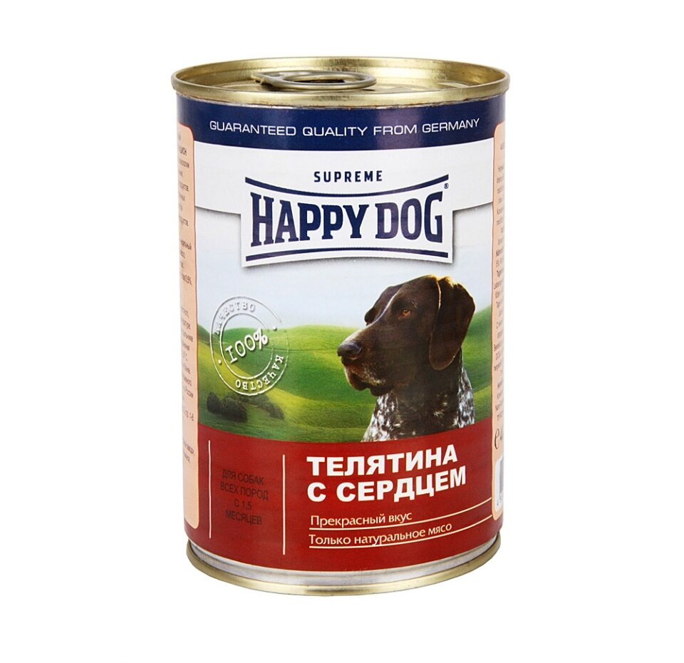 Корм для собак Happy Dog Телятина с сердцем 410г - фото №10