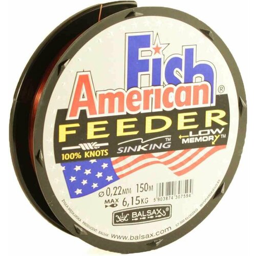фото Леска balsax, fish american feeder, 0.2, 7.35кг, 100м, texas red