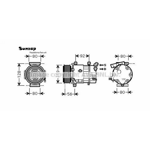 AVA CNAK255 Компрессор кондиционера 55540₽