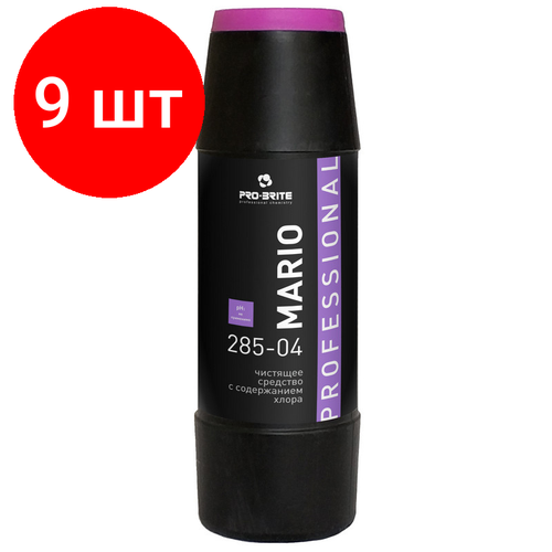 Комплект 9 штук, Профхим д/кухни абразив. чистящ с хлором Pro-Brite/MARIO (285-04), 0.4кг