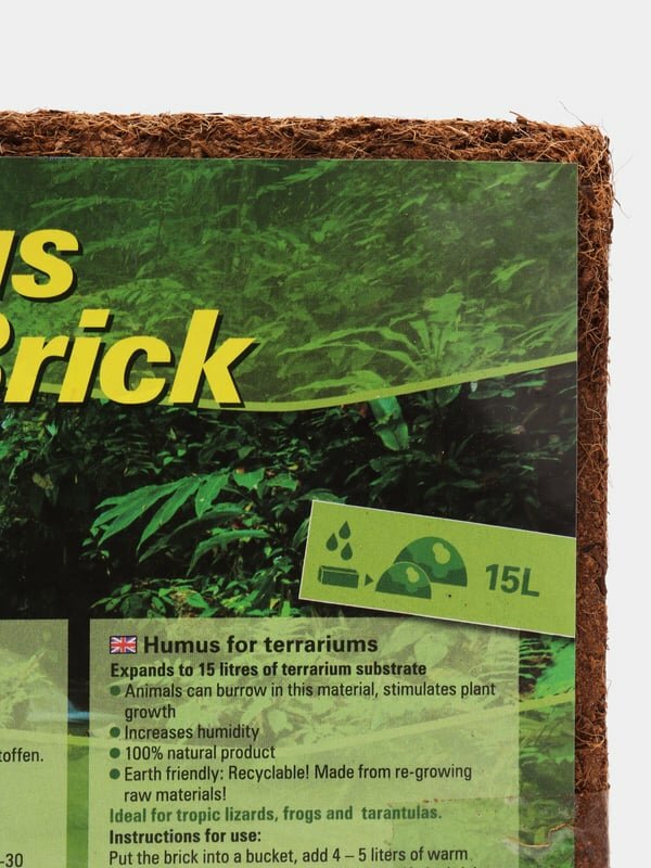 LUCKY REPTILE Субстрат для террариумов "Humus Brick", коричневый, 1кг (Германия) - фото №5
