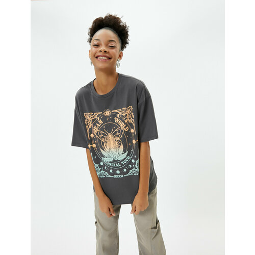 фото Футболка koton, размер xs, серый