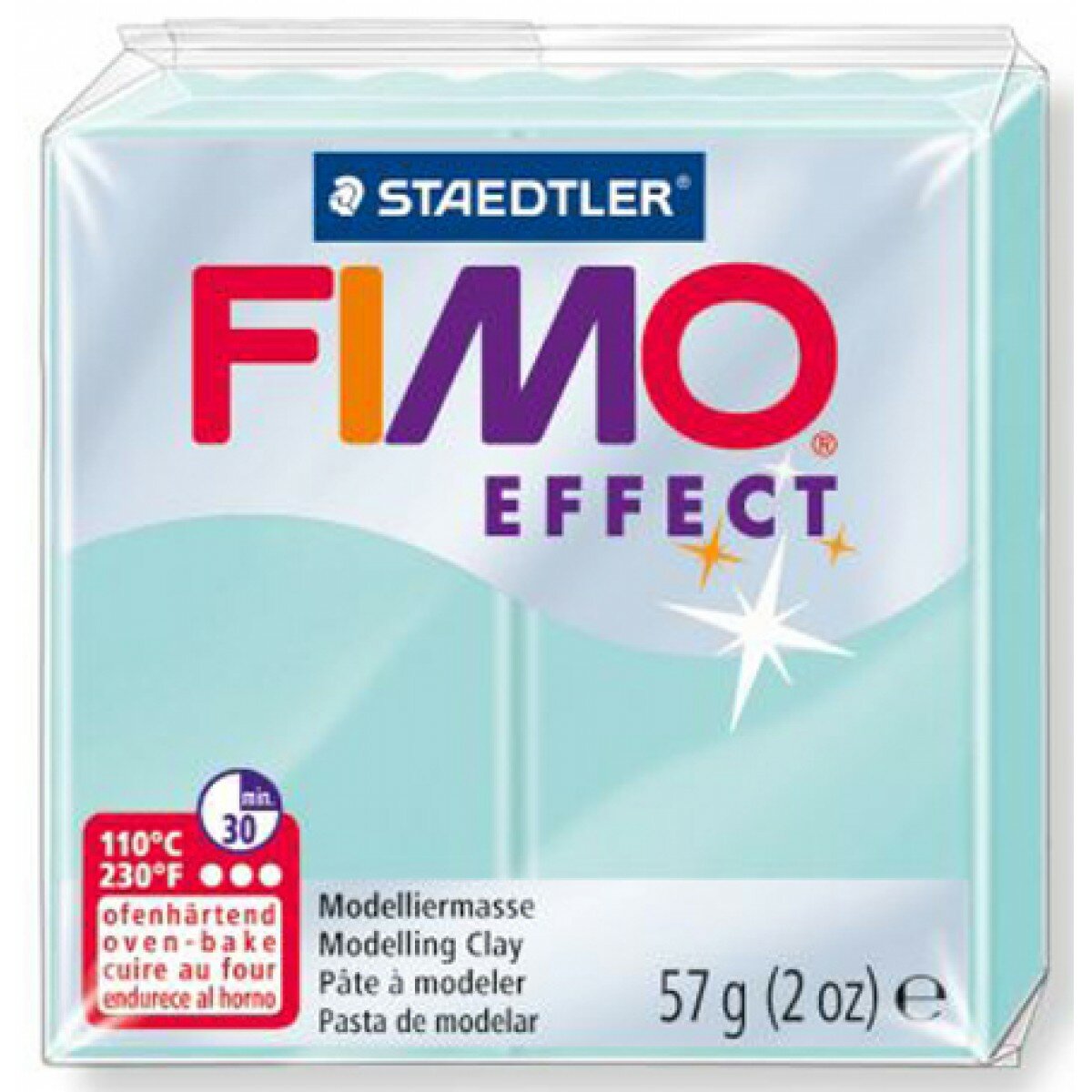 Полимерная глина FIMO Effect 55 х 55 х 15 мм мята FIMO 8020-505