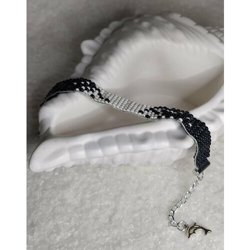 фото Плетеный браслет сувенирный, 1 шт., размер 16 см, размер one size, черный fsb1