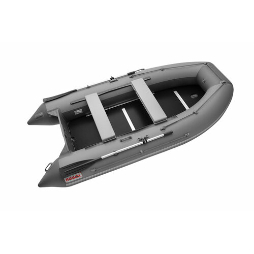 Лодка надувная ПВХ под мотор ROGER Hunter Keel 3200, лодка роджер с жестким дном (серый-графитовый)