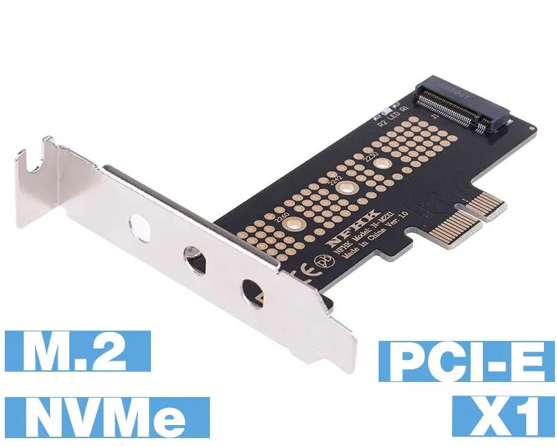 Контроллер переходник PCI-E 3.0 x1 to M.2 PCI-E NVMe M Key