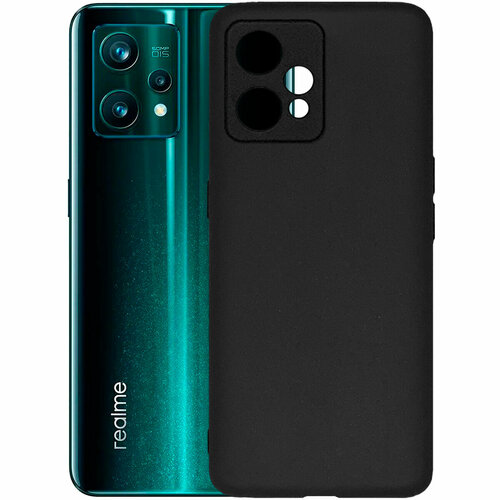 Матовый чехол MatteCover для Realme 9 Pro+ силиконовый черный