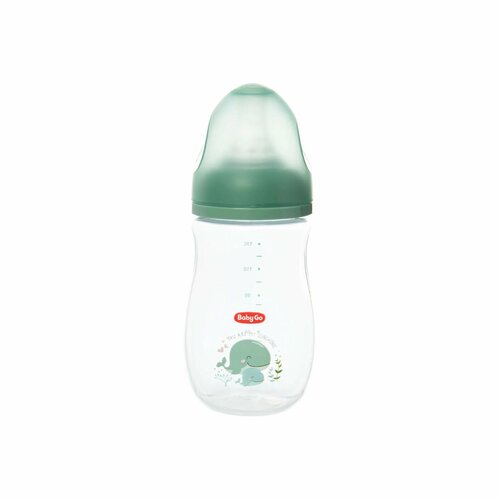 Бутылочка BabyGo 125мл +2 соски S/M Green