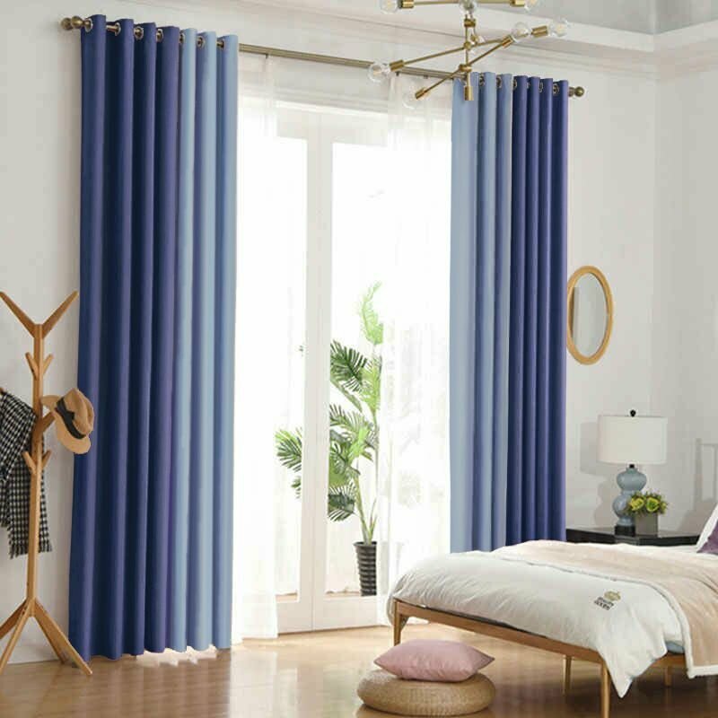 фото Шторы блэкаут на люверсах для комнаты БК-2ЦВ-РАЗН-ЛЮВ-4-600-260 розовый и бежевый высота 260 см / шторы на кольцах/ плотные шторы/ шторы для комнаты/ шторы для гостиной/ комплект штор/ комнатные шторы