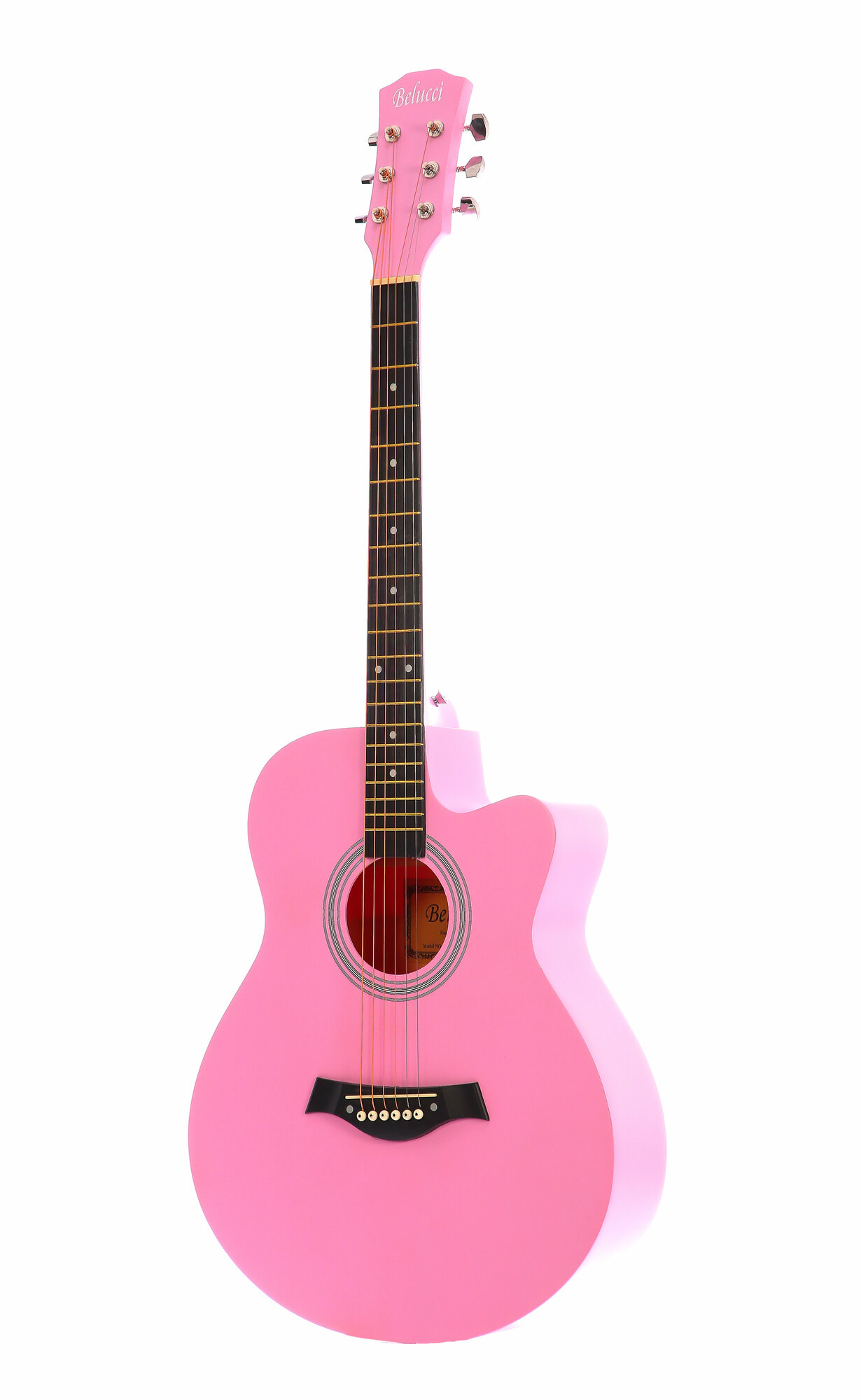 Акустическая гитара Belucci BC4010 PI, розовая, глянцевая,40"дюймов