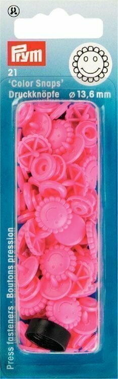 Кнопки "Color Snaps" цвет розовый 13,6 мм 21 шт в уп PRYM 393447