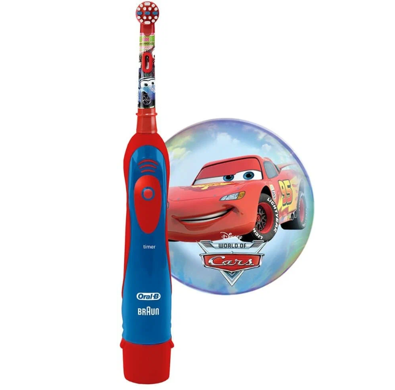 Зубная щетка электрическая Oral-B Disney Cars DB4.510K, сине-красный