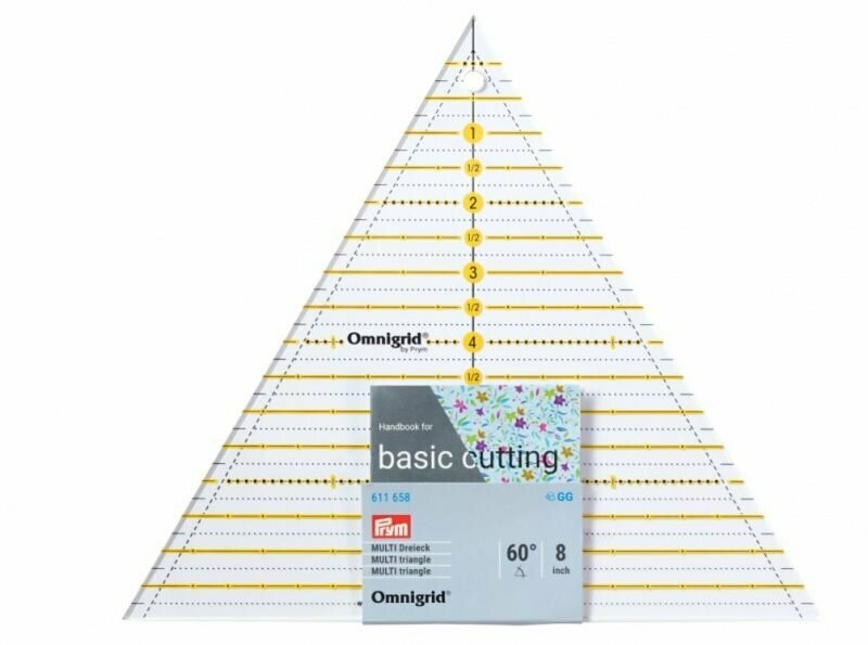 Линейка Omnigrid для пэчворка треугольник 60°, сторона 8 дюйма PRYM 611658