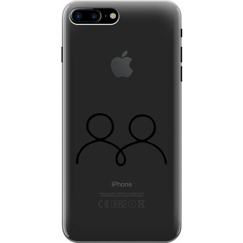 Силиконовый чехол на Apple iPhone 8 Plus / 7 Plus / Эпл Айфон 7 Плюс / 8 Плюс с рисунком Couple Lines силиконовый чехол на apple iphone 14 plus эпл айфон 14 плюс с рисунком couple lines