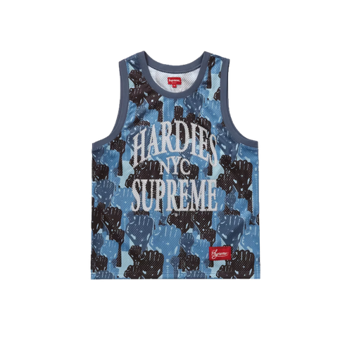 Майка Supreme Camo Basketball Jersey, размер XL, синий