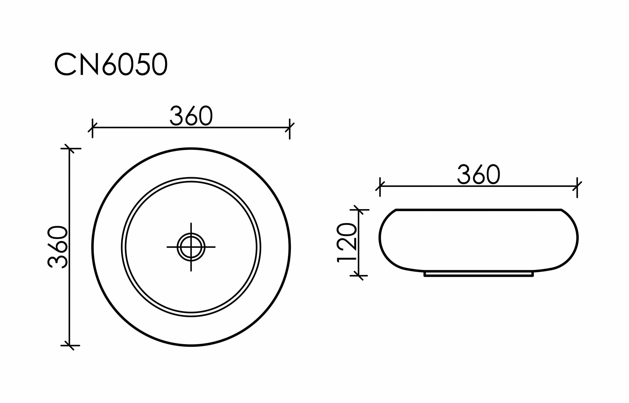 Раковина накладная Ceramicanova Element 36 см черная матовая CN6050MB - фотография № 2