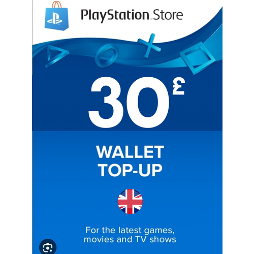 Карта пополнения кошелька PlayStation Store 30 GBP UK Великобритания 525000₽