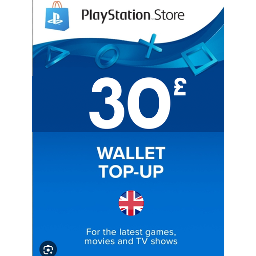 Карта пополнения кошелька PlayStation Store 30 GBP UK (Великобритания)