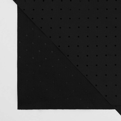 Ткань подкладочная «Горох», двусторонняя, 100 % вискоза, 1 × 1,4 м, цвет чёрный