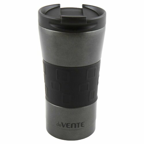 Термокружка deVENTE Drive 360 мл 69x162 см 8-12 часов нержавеющая сталь с черным силиконовым держателем 1290₽