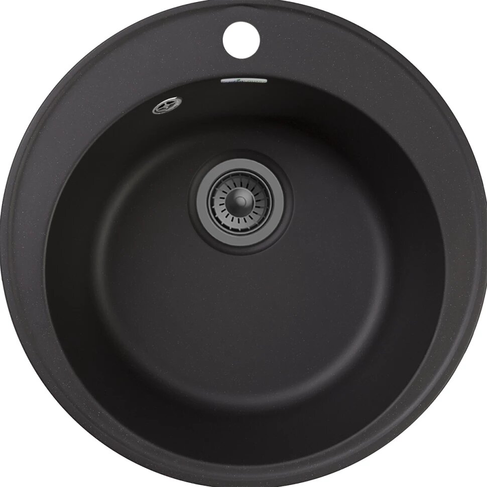 Кухонная мойка GranFest Quarz 08 47,9x47,9 см, черный