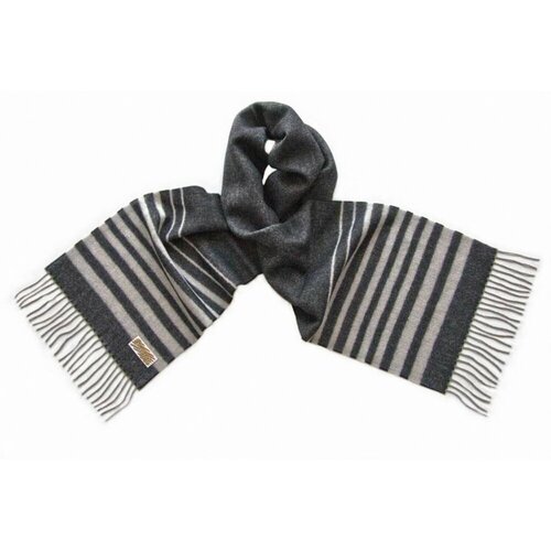 Шарф Tranini,180х30 см, универсальный, черный, белый женские шарфы winfox черные и серые шарфы с парусным узором шаль для дам