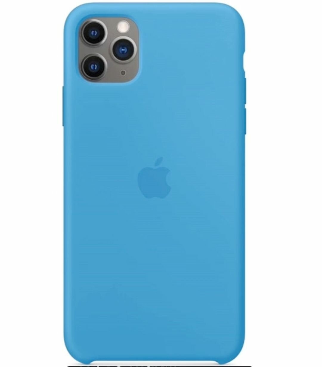 IPhone 11 pro MAX голубой силиконовый чехол Silicone case для айфон 11 про макс