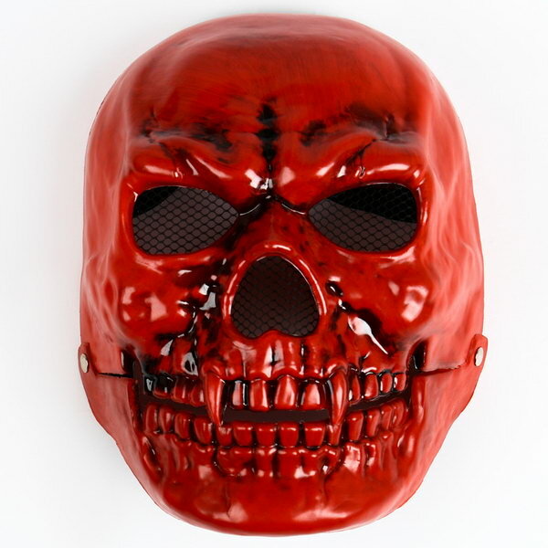 Карнавальная маска "Череп", цвет красный