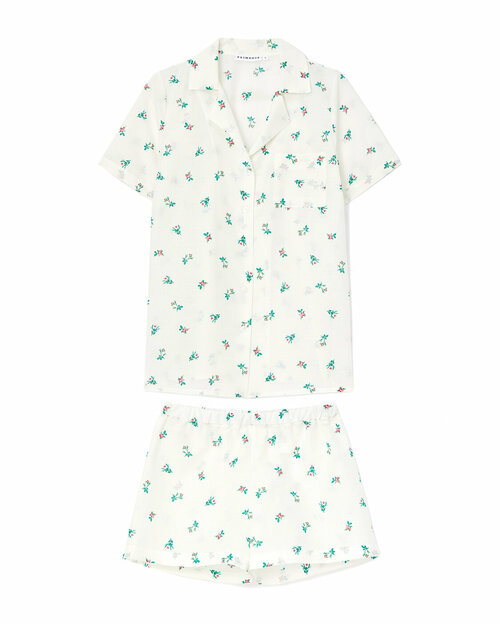 Пижама PRIMROSE, размер S, белый, зеленый