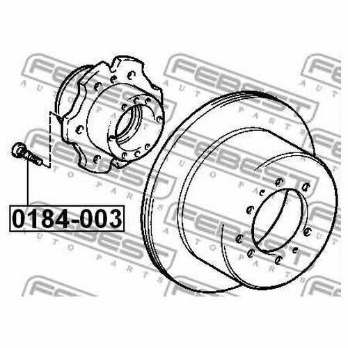 Болт колесный Febest 0184003