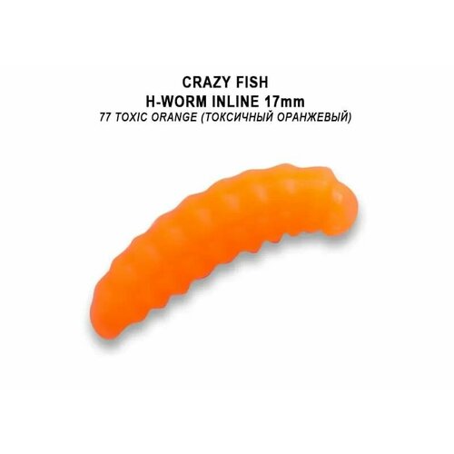 Мягкие приманки Crazy Fish MF H-WORM INLINE 0.7 Сладкий сыр # 077 (6 х 10шт) мягкие приманки crazy fish mf h worm 1 65 сладкий сыр 053 10шт