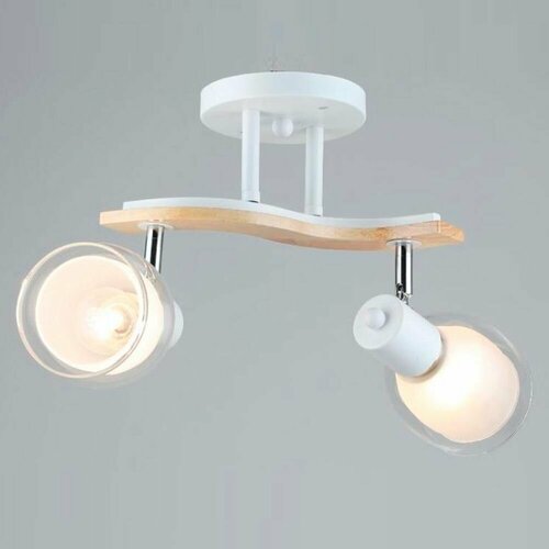 Люстра 2 плафона 421625 см Е14 60Вт 7м2 дерево 2699₽