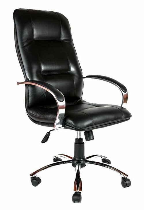 Кресло компьютерное Филадельфия CH офисное, натуральная кожа, черный