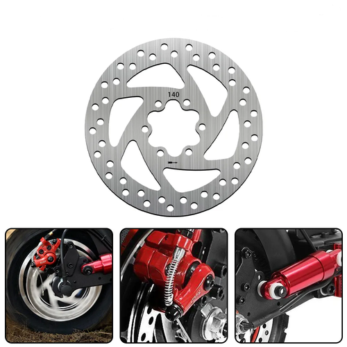 фото Тормозной диск для электросамокатов kugoo m4 / m4 pro (140 мм, 6 отверстий) с болтами spareline