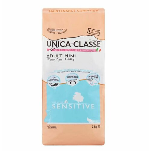 UNICA Adult Mini Sensitive сухой корм для собак мелких пород с тунцом, 2 кг