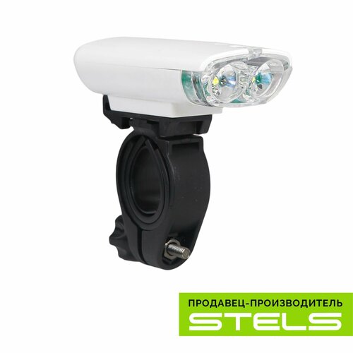 stels фонарь stels jy 806a передний Фонарь передний STELS JY-7021 на руль, 2 больших светодиода, 2 режима работы, белый NEW