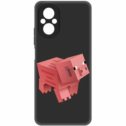 Чехол-накладка Krutoff Soft Case Minecraft-Свинка для Realme C67 черный чехол накладка krutoff soft case minecraft иглобрюх для realme c67 черный