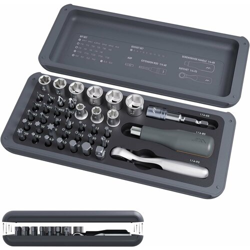 Универсальный набор отвёрток с насадками битодержателем и трещоткой Jimihome JM-GNT41 41 в 1 3988₽