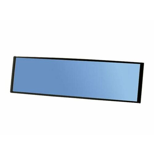 Зеркало салонное Carmate Convex Mirror, прямоугольное, панорамное, 75x290мм, с хромовым напылением от яркого света и УФ-лучей, чёрное, арт. M11