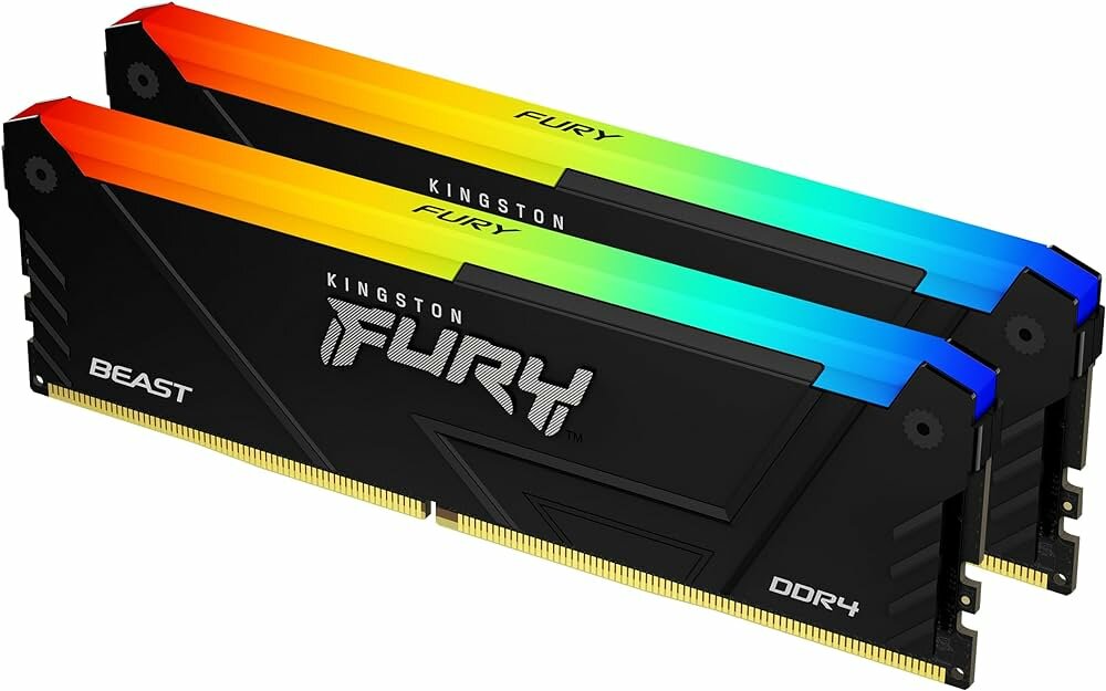 Оперативная память Kingston FURY Beast Black RGB KF436C17BB2AK2/16 16 ГБ