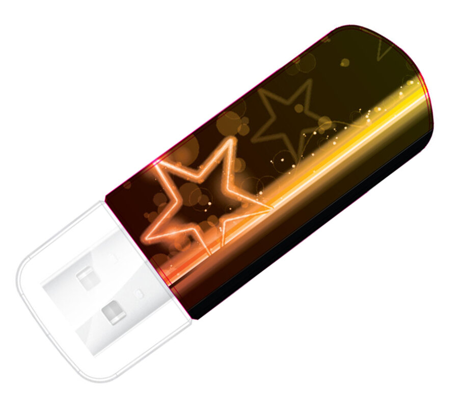 Накопитель Verbatim USB 2.0 16GB Mini Neon Edition Orange