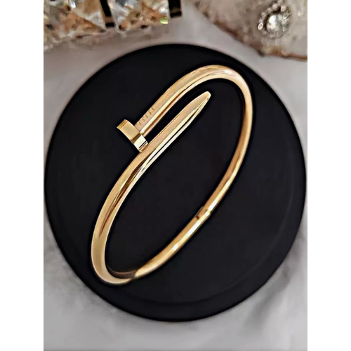 фото Браслет браслет "гвоздь" в стиле cartier, 1 шт., размер one size, золотой