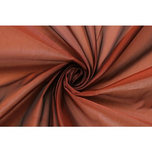Ткань Шелк-органза-шанжан терракотовый-перламутр, ш136см, 0,5 м