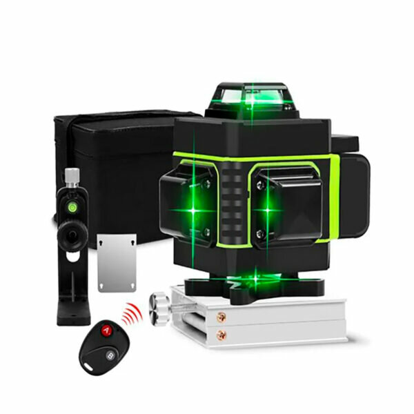 Лазерный уровень HILDA 4D 16 линий 1 аккумулятор зеленый луч поверка