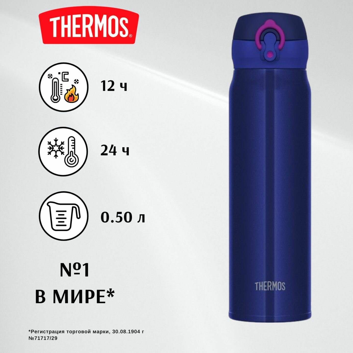 Термокружка Thermos JNL-604, 0.6л, синий [368577] - фото №18