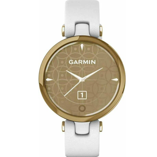 Умные часы GARMIN LILY светло-золотистый безель белый корпус и итальянский кожаный ремешок 2699000₽