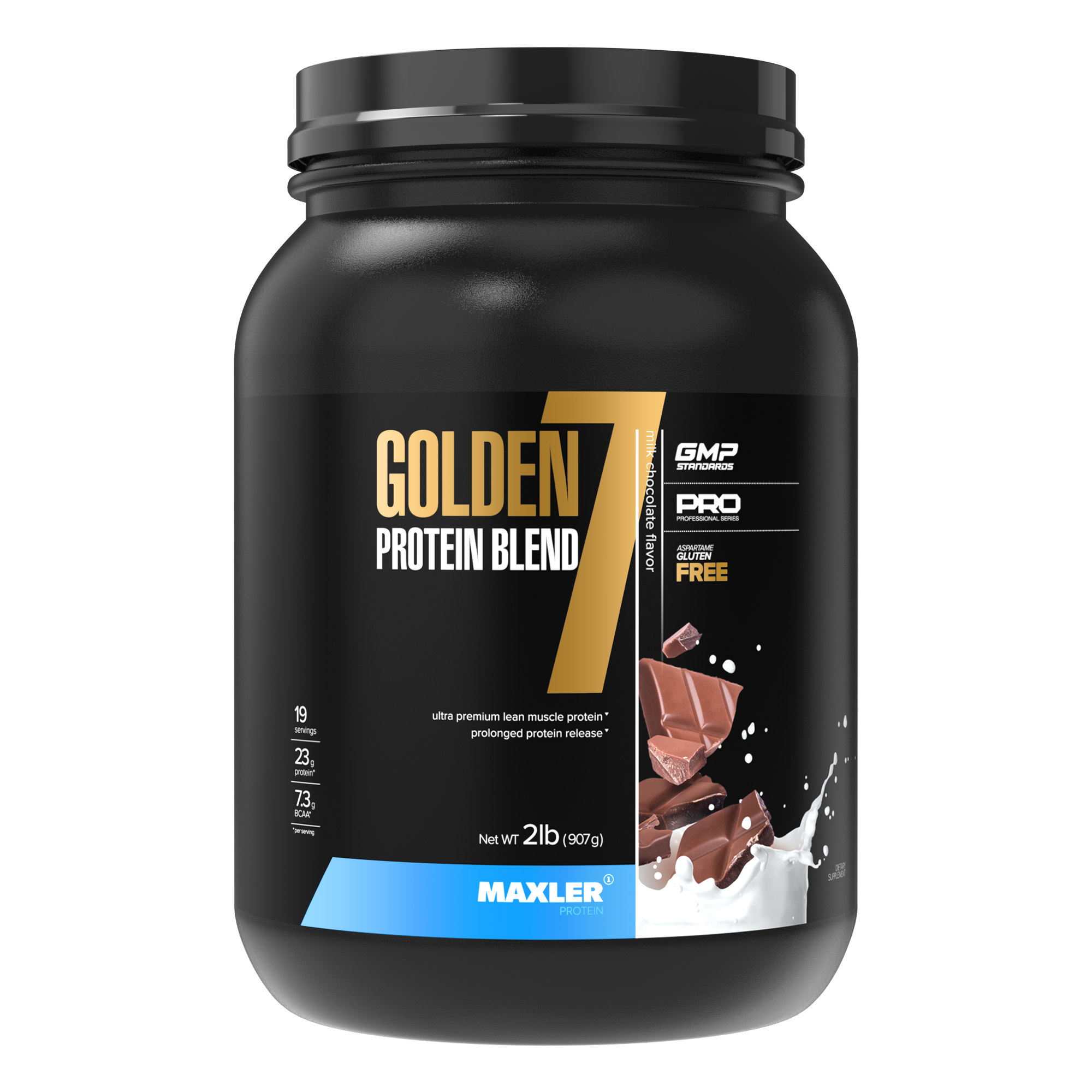 Протеин многокомпонентный для похудения Maxler Golden 7 Protein Blend 2 lb 907г Молочный шоколад