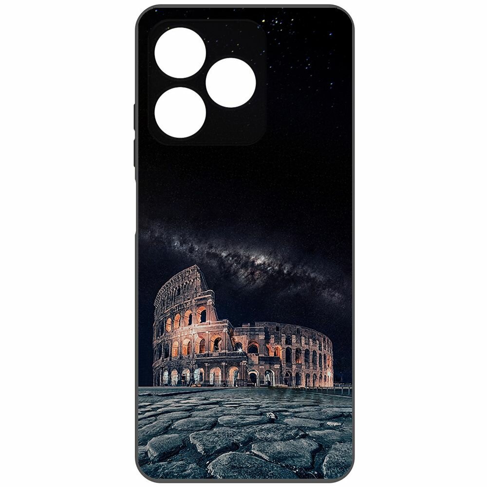 Чехол-накладка Krutoff Soft Case Италия, Колизей для Realme Note 50 черный