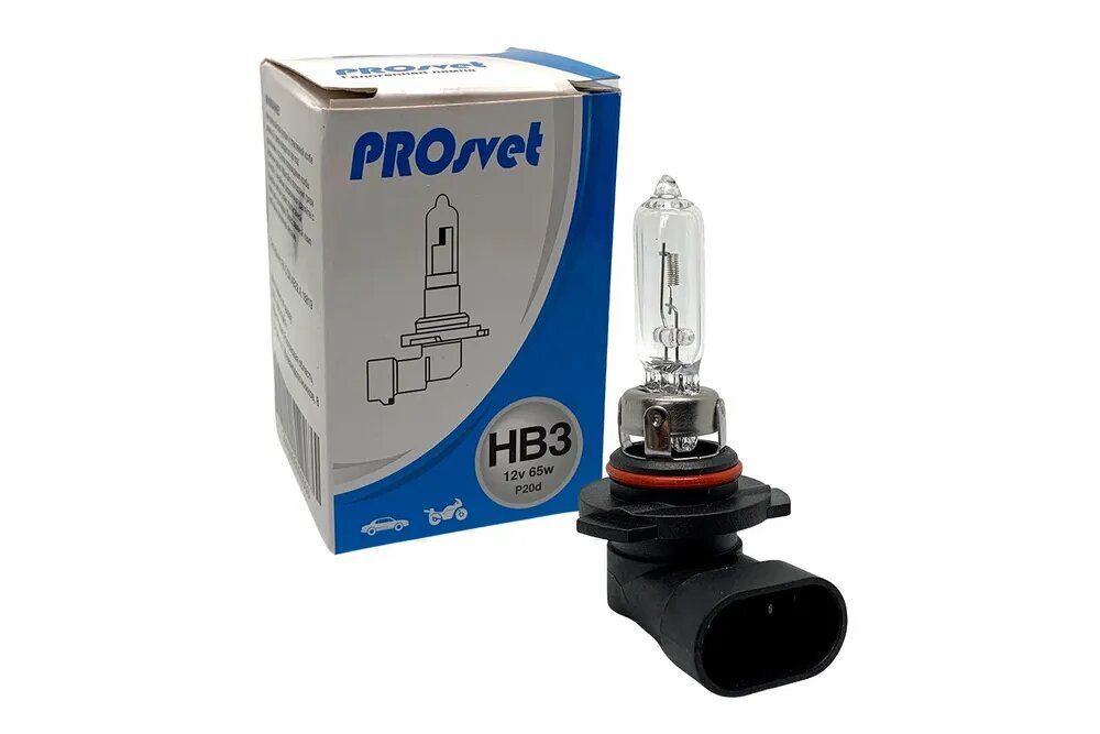 Лампа автомобильная галогенная PROSVET 12V HB3 65w 9005 P20d CLEAR